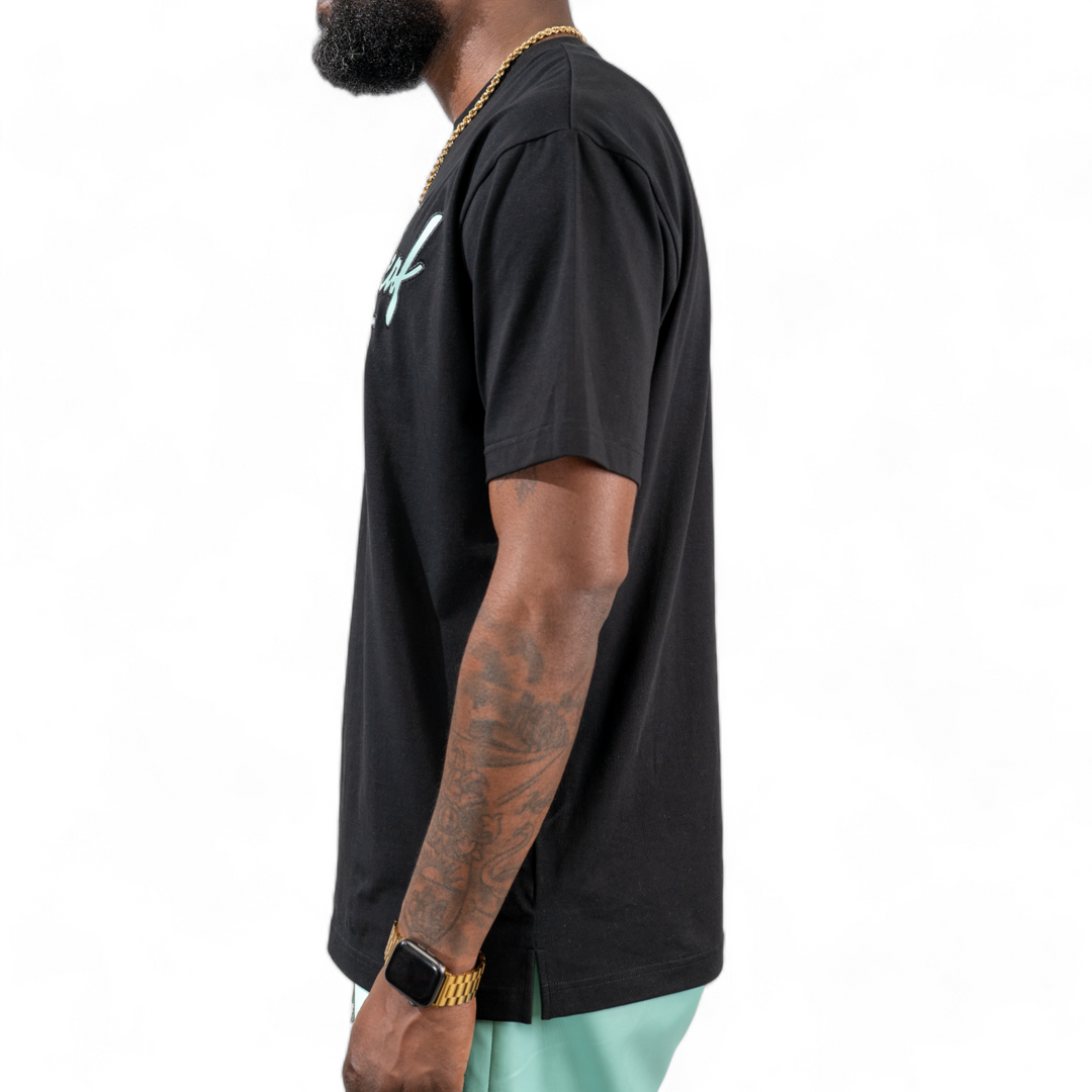 Blac Leaf Leather Patch Tee Mint