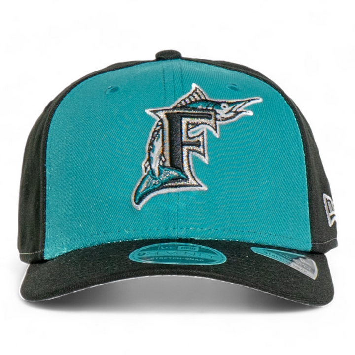 New Era Florida Marlins Teal and Black Snapback