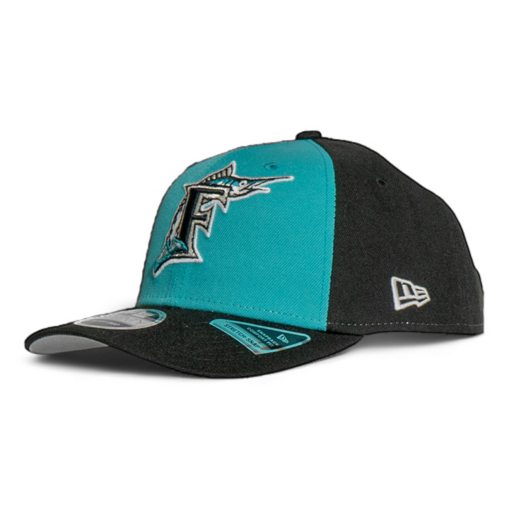 New Era Florida Marlins Teal and Black Snapback