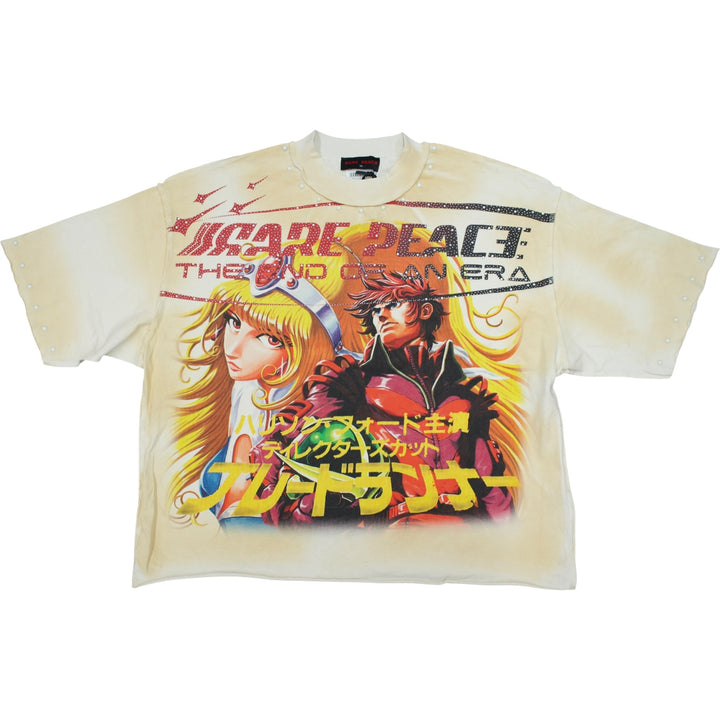 Rare Peace RT6024 Anime Crop Shirt Ecru