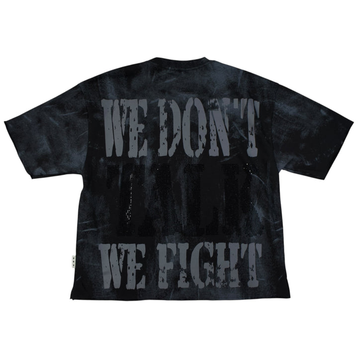 BKYS T1445 Fight Club Cropped Shirt Black