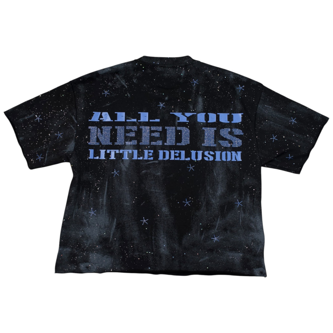 BKYS T1488 Delusion Cropped Shirt Black