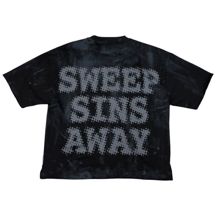 BKYS T1442 Blow Cropped Shirt Black