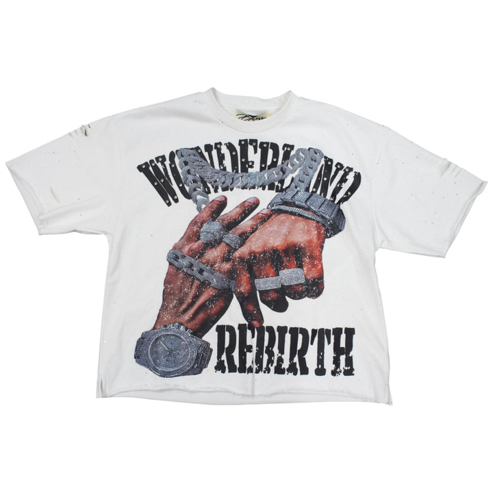 BKYS T1466 Rebirth Cropped Shirt White