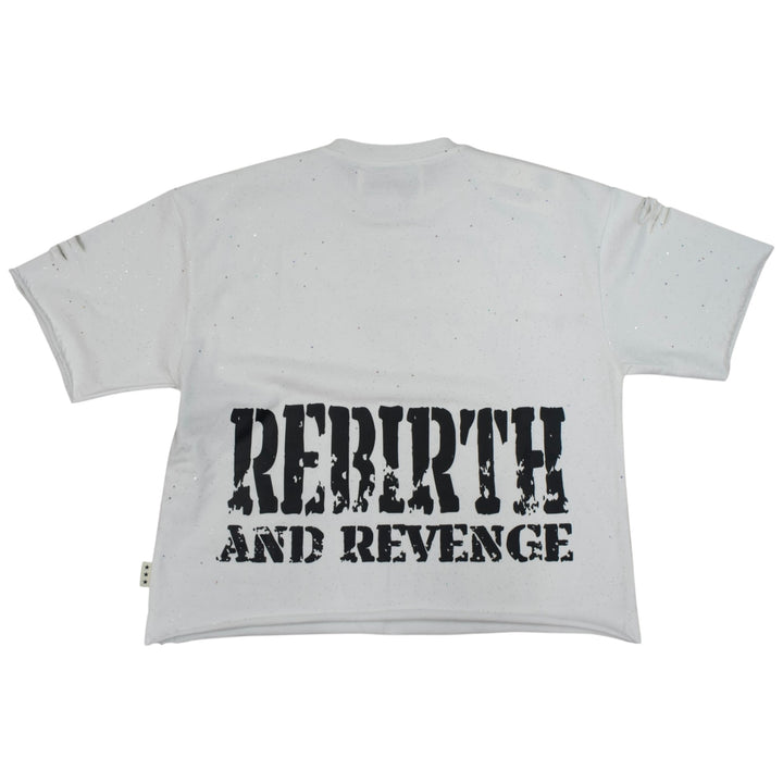 BKYS T1466 Rebirth Cropped Shirt White