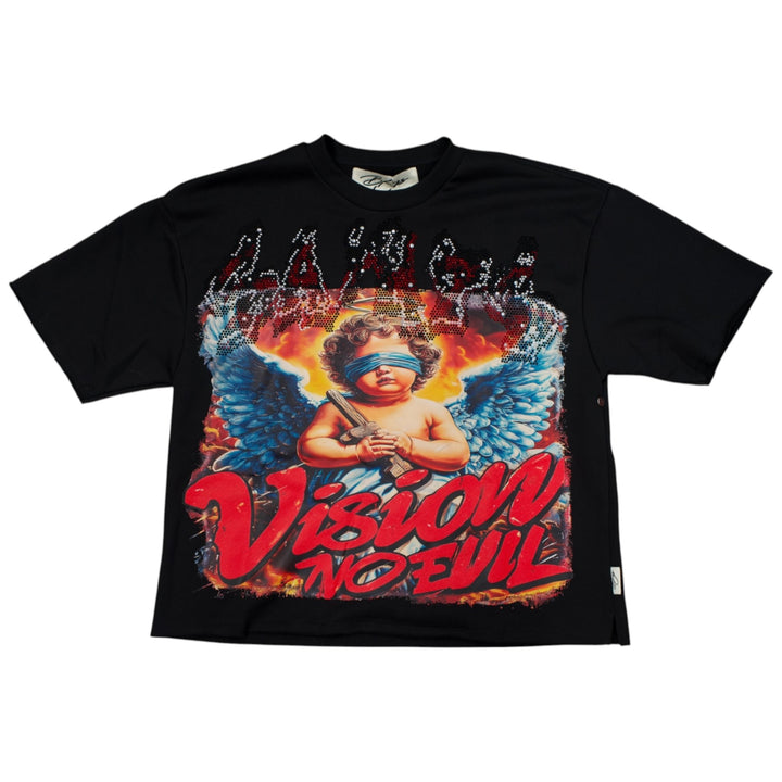 BKYS T1448 Saints Cropped Shirt Black