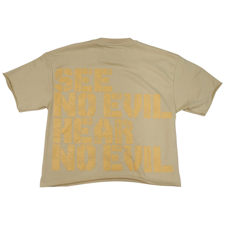 BKYS T1448 Saints Cropped Shirt Beige