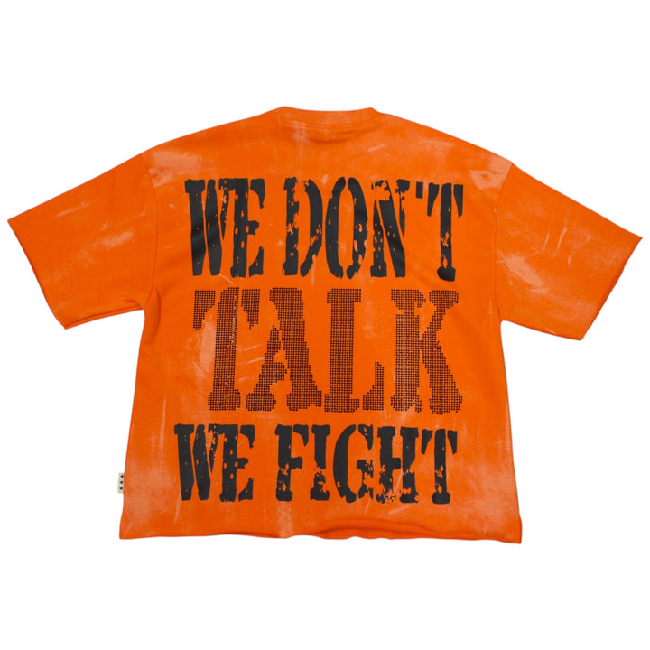 BKYS T1445 Fight Club Cropped Shirt Orange