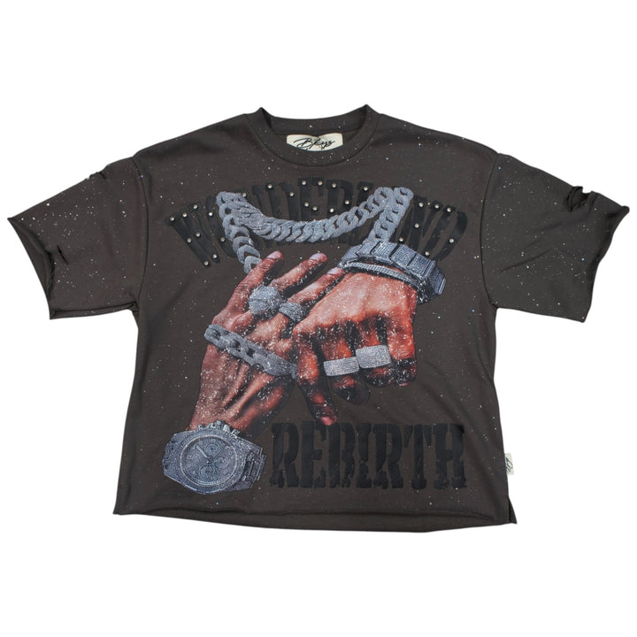 BKYS T1466 Rebirth Cropped Shirt Grey