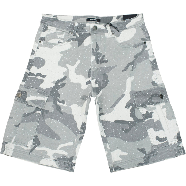 Kindred KD2228S Rhinestone Short Grey Camo