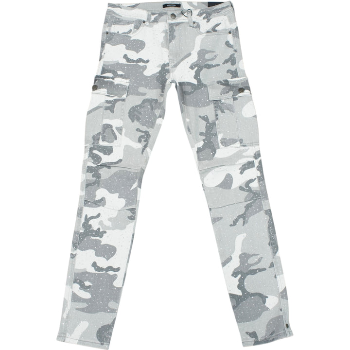 Kindred KD2228A Rhinestone Skinny Jean Grey Camo