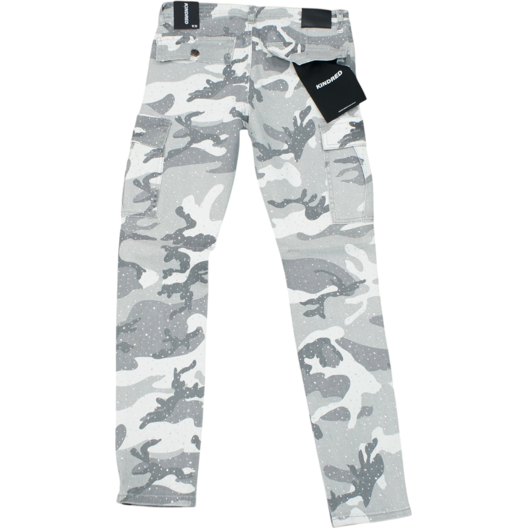 Kindred KD2228A Rhinestone Skinny Jean Grey Camo