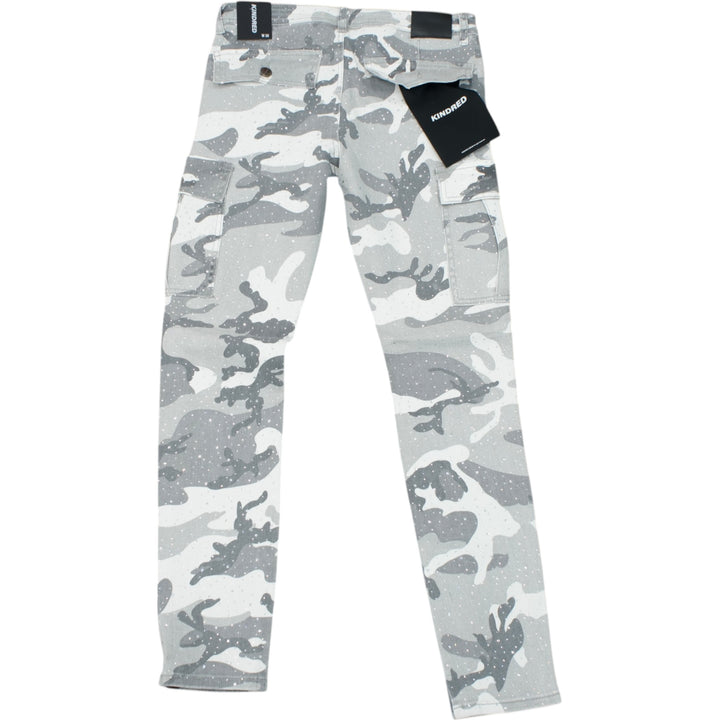 Kindred KD2228A Rhinestone Skinny Jean Grey Camo
