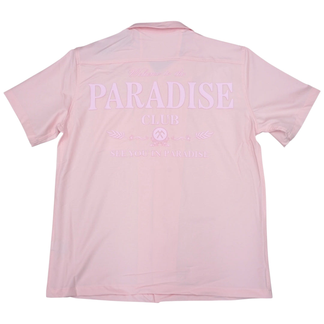 See You In Paradise Camp Shirt Light Pink