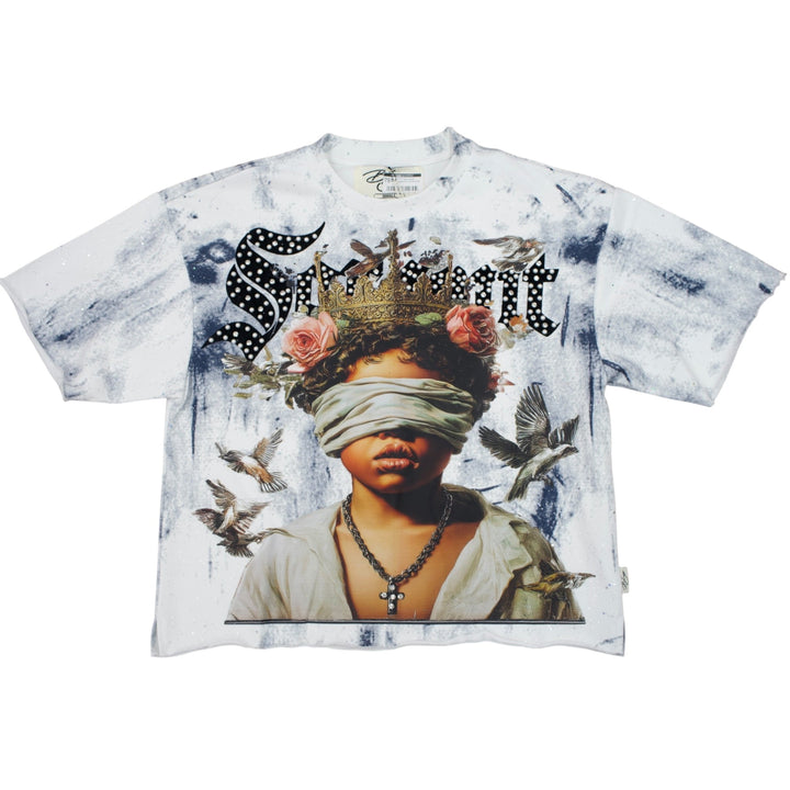 BKYS T1463 Heaven Cropped Shirt White