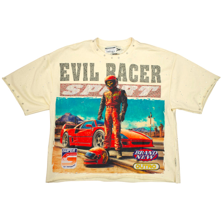 BKYS T1451 Evil Racer Cropped Shirt Off White