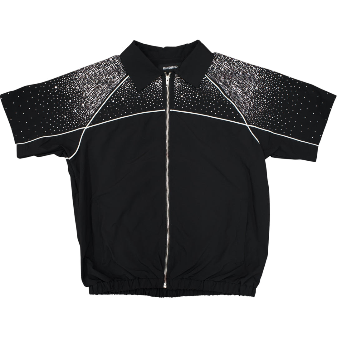 Kindred KD261T Stone Nylon Zip-Up Shirt Black