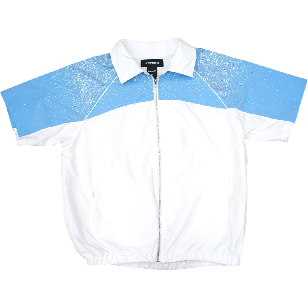 Kindred KD267T Stone Nylon Zip-Up Shirt White