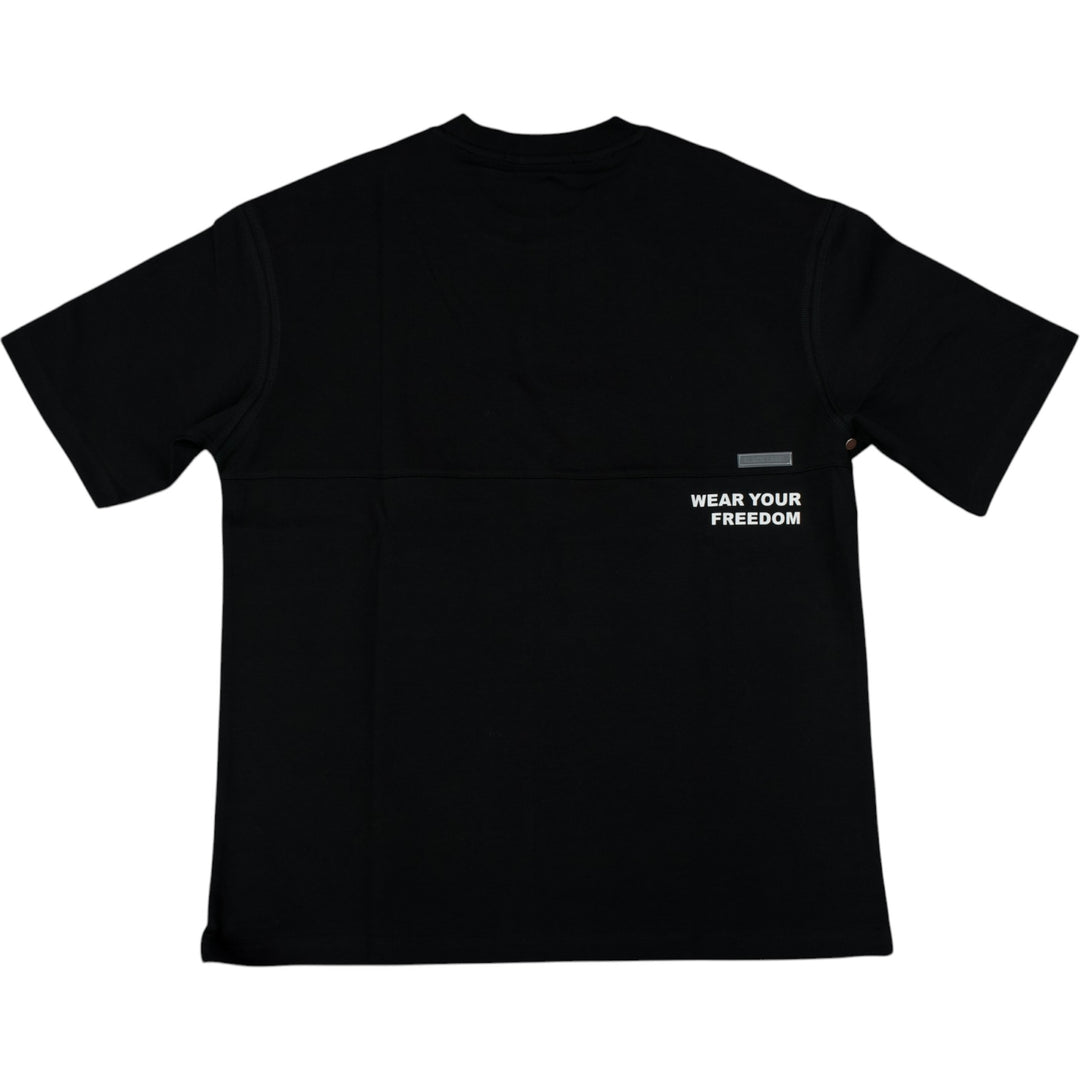 Black Label BL-2058 Slogan Tee Black