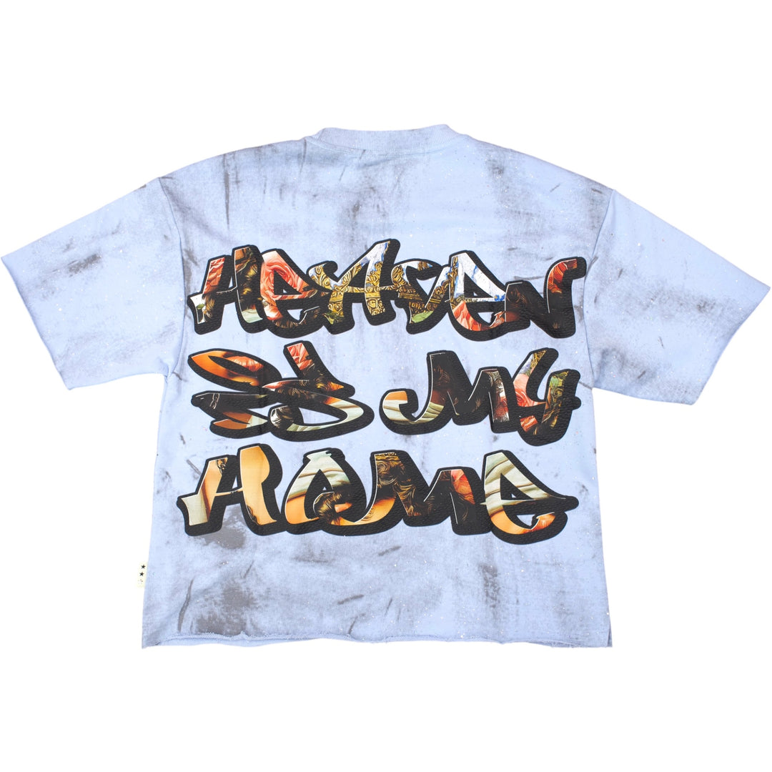 BKYS T1463 Heaven Croppped Tee Ice Blue