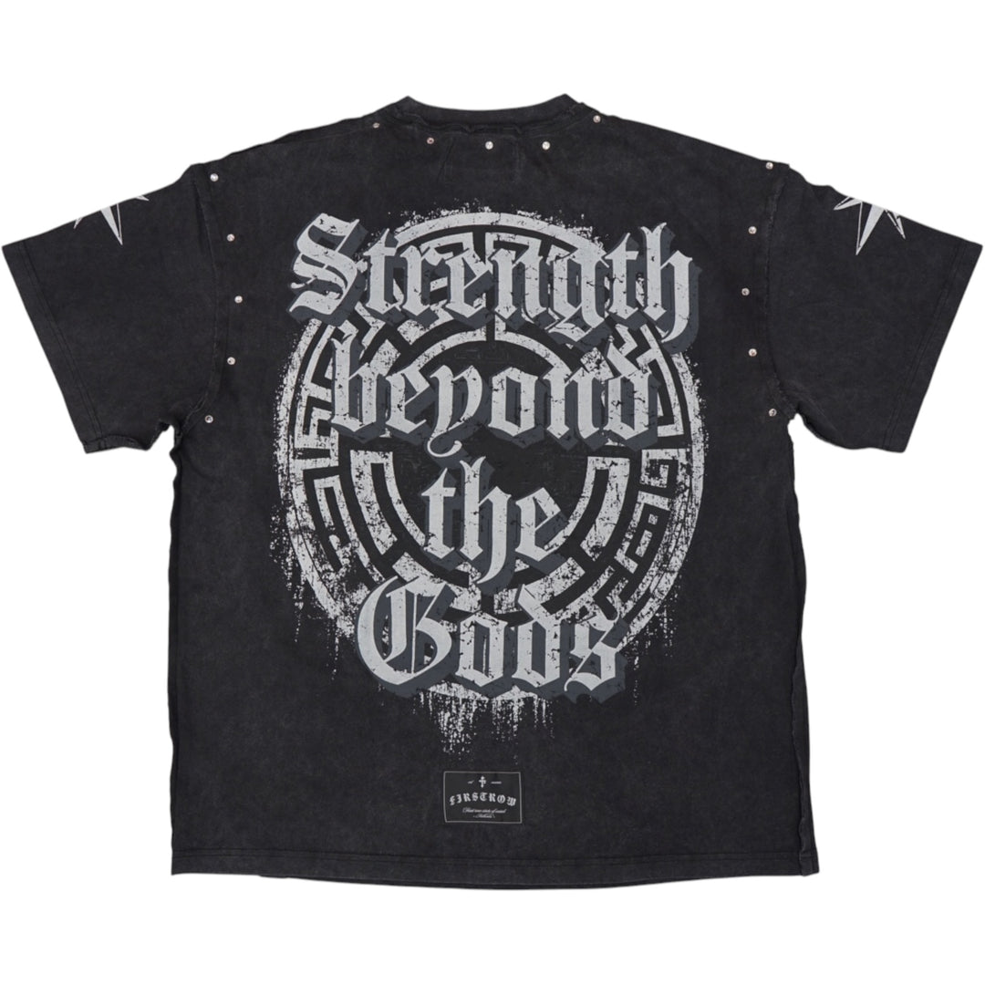 First Row Gods And Mortals Beyond Strength Tee