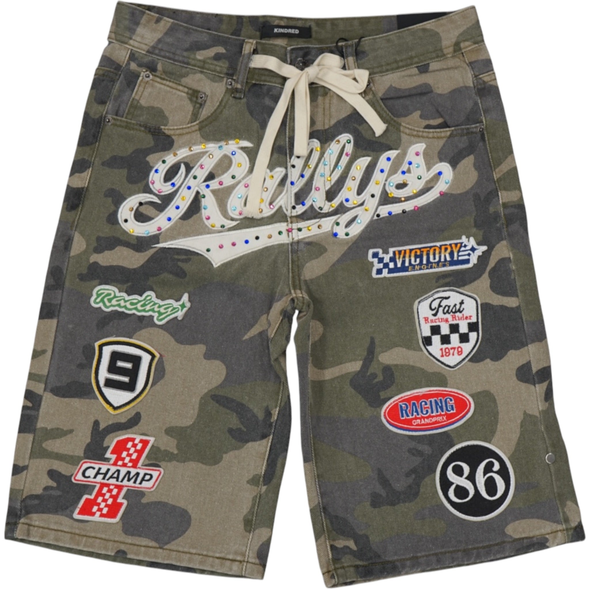 DROPDEAD ドロップデッド GEN-D カモ・パッチ・ショーツ Kindred KD262 Patch Denim Shorts Camo – Purple Carpet Miami