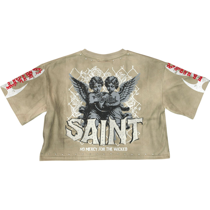 Original Saint Angel Tee And Short Set Acid Khaki