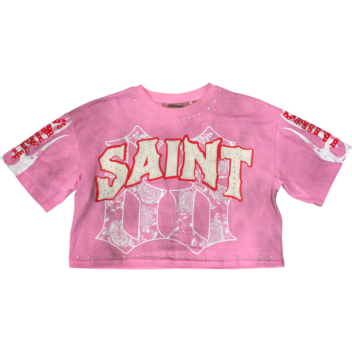 Original Saint Angel Tee And Short Set Acid Pink