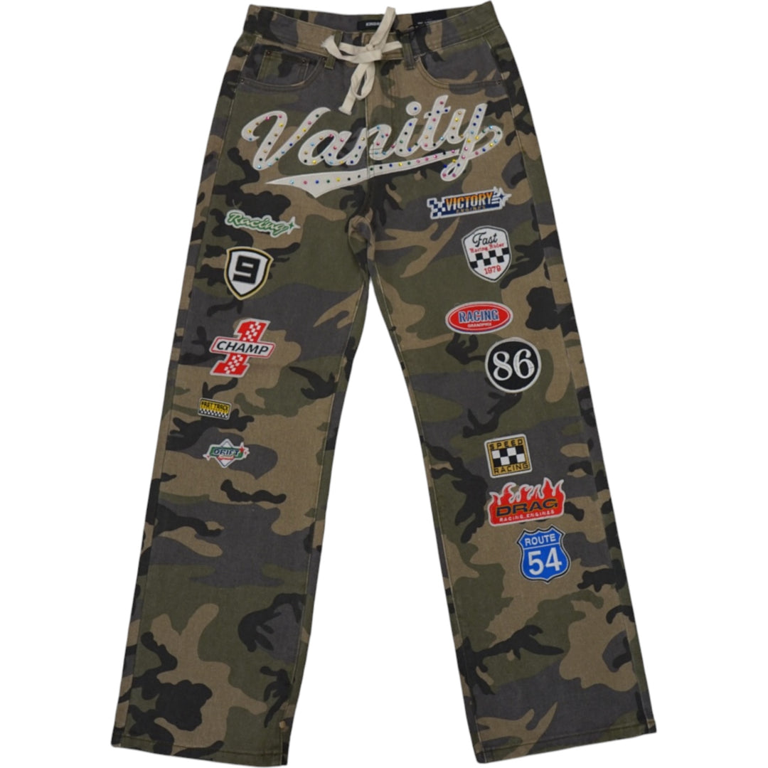 Kindred Multi Patches Relaxed Straight Fit Green Camo