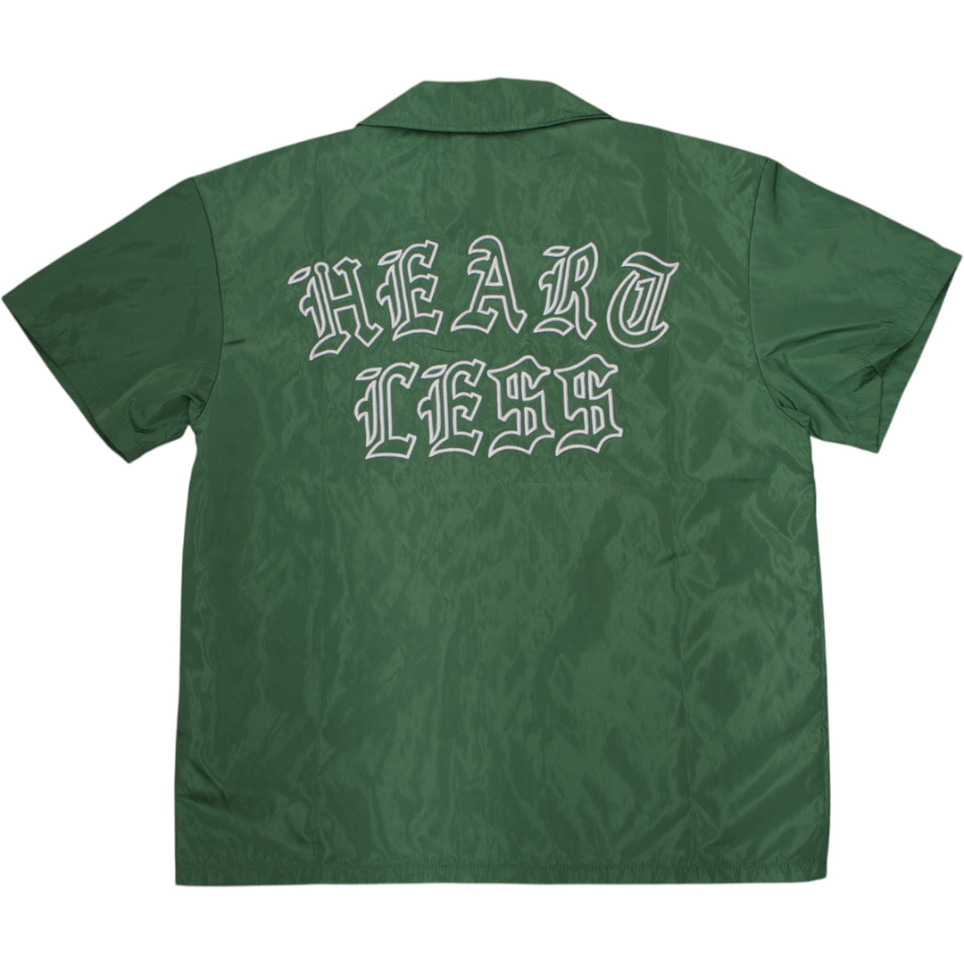 Focus Heartless Nylon Button Up Kelly Green