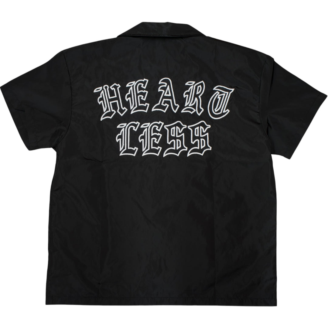 Focus Heartless Nylon Button Up Black
