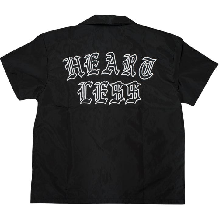 Focus Heartless Nylon Button Up Black