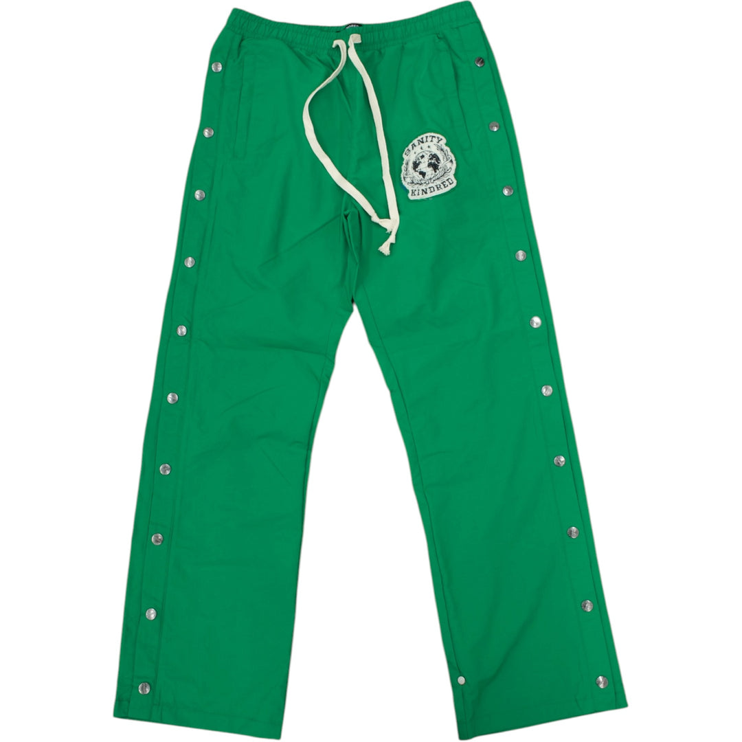Kindred Chenille Patches Nylon Track Pants University Green