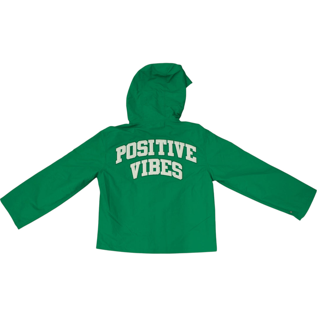 Kindred Chenille Patches Nylon Zipper Hoodie  University Green
