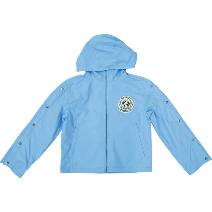 Kindred Chenille Patches Nylon Zipper Hoodie University Blue