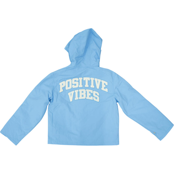 Kindred Chenille Patches Nylon Zipper Hoodie University Blue