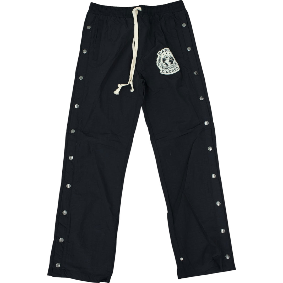 Kindred Chenille Patches Nylon Track Pants Black