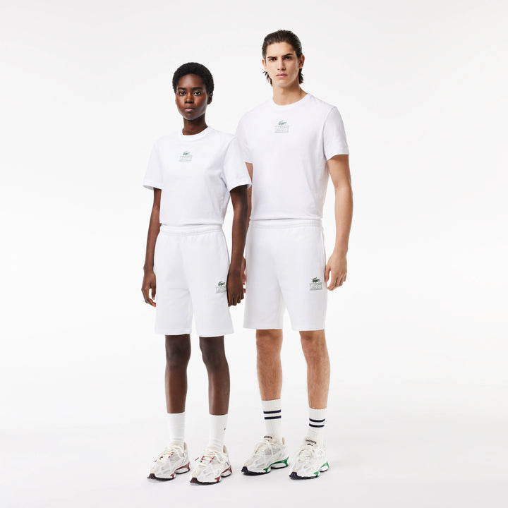 Lacoste Signature Print Short White