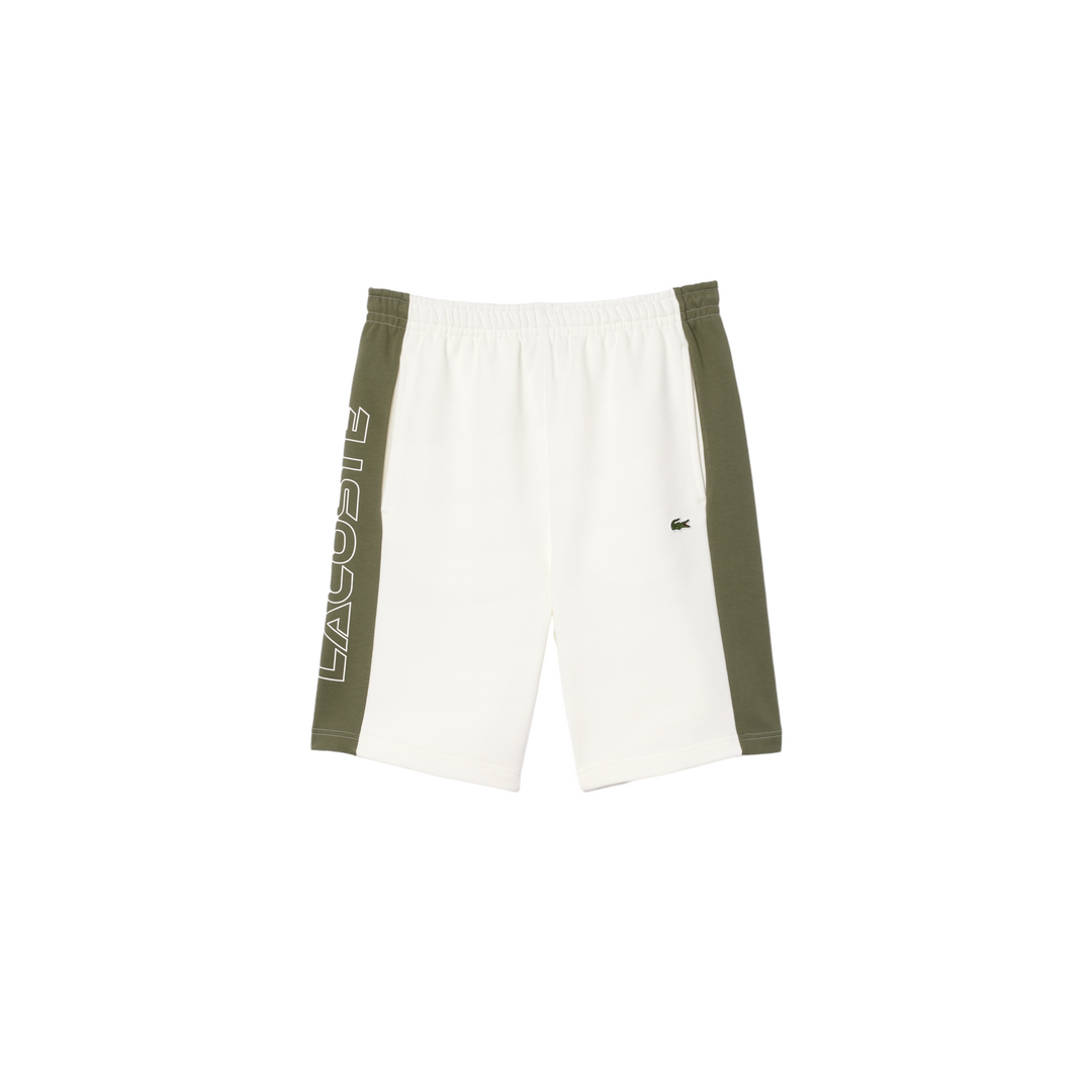 Lacoste Colorblock Fleece Shorts White/ Olive