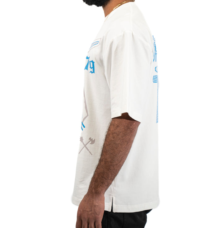 Juren The Goat Tee White And Blue