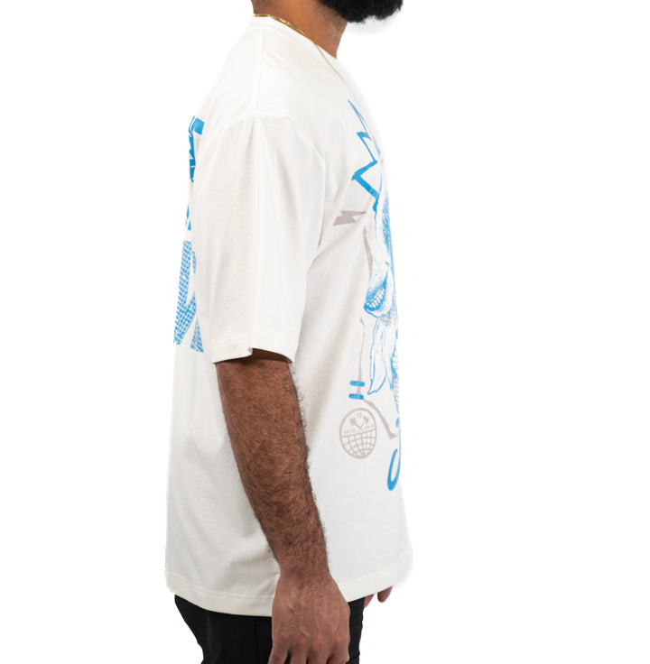 Juren The Goat Tee White And Blue