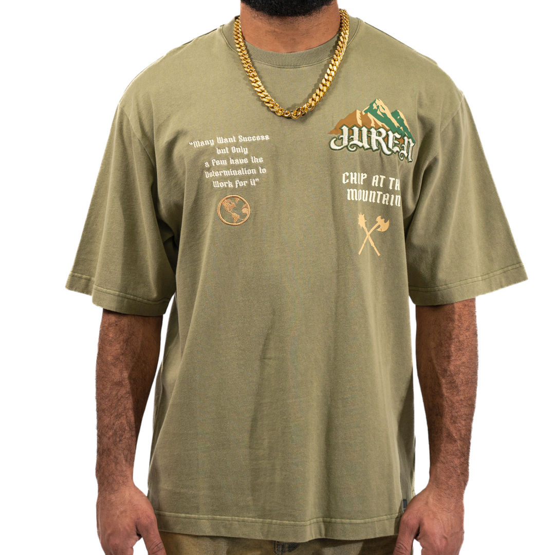 Juren Chip At The Mountain Tee Vintage Olive Combo