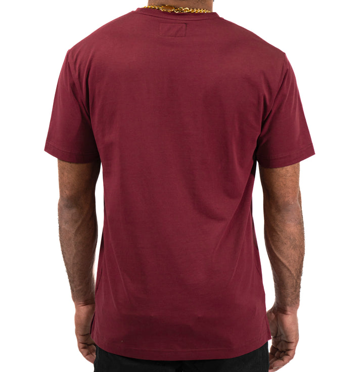 Juren Stronger Together Embroidered Tee Burgundy