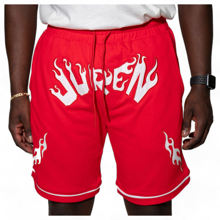 Juren Blocking Out Bad Vibes Shorts Red