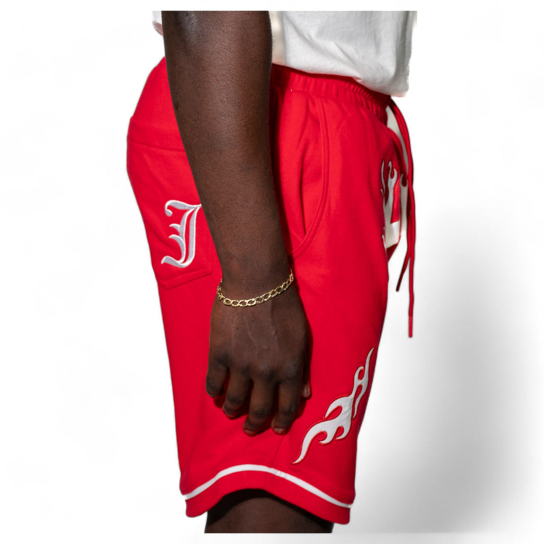 Juren Blocking Out Bad Vibes Shorts Red