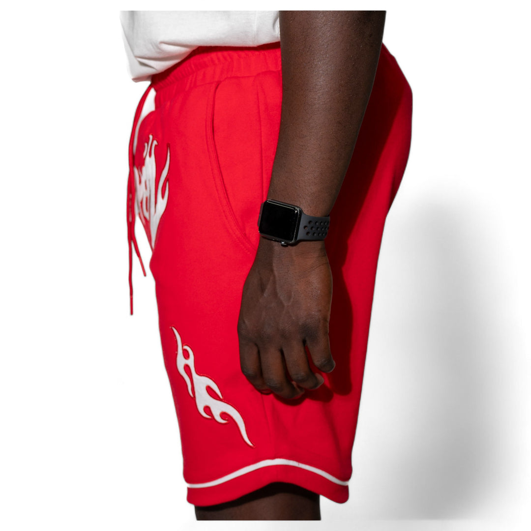 Juren Blocking Out Bad Vibes Shorts Red