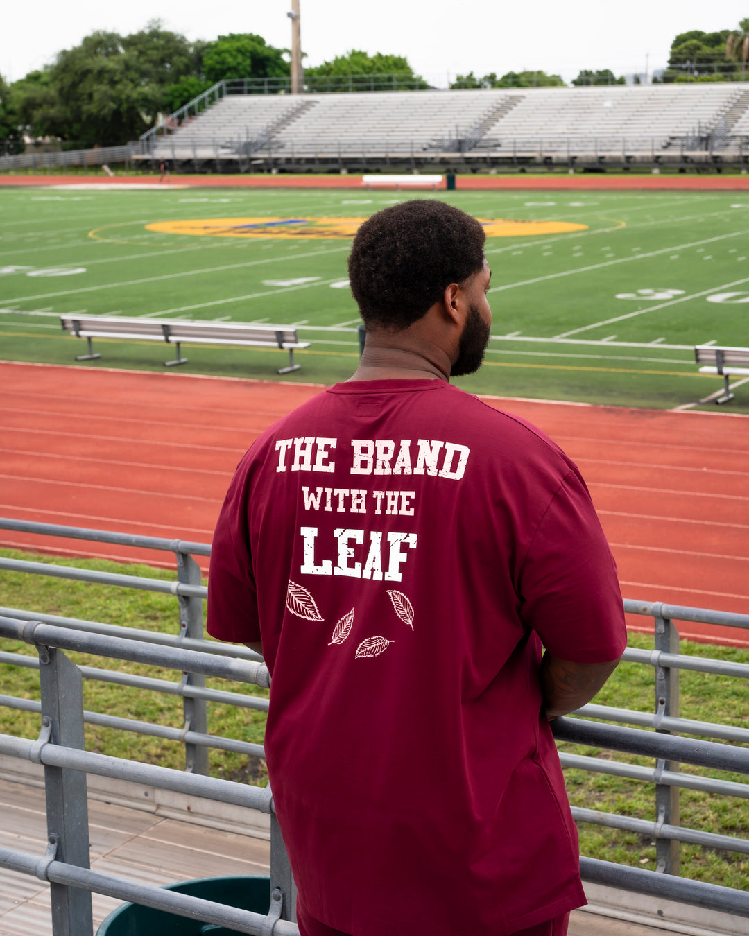 Blac Leaf The Brand With The Leaf Tee Burgundy