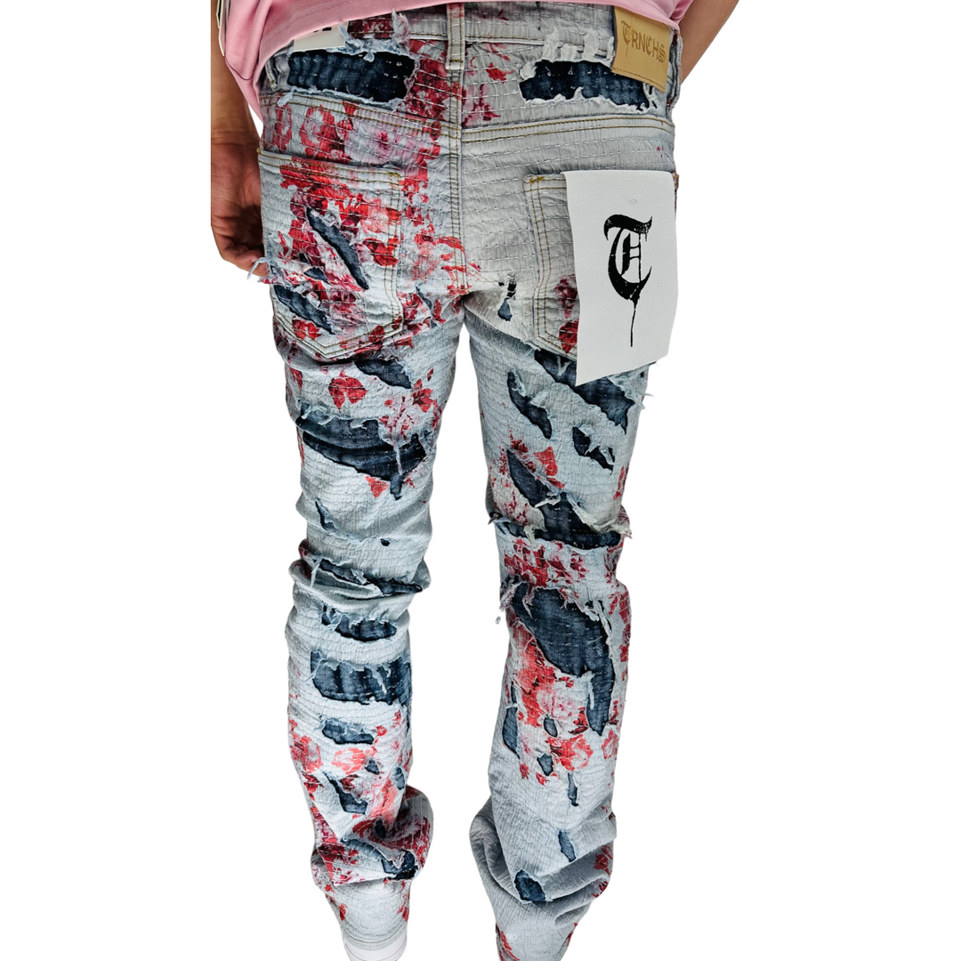 TRNCHS "Floridians" Stacked Jeans Red