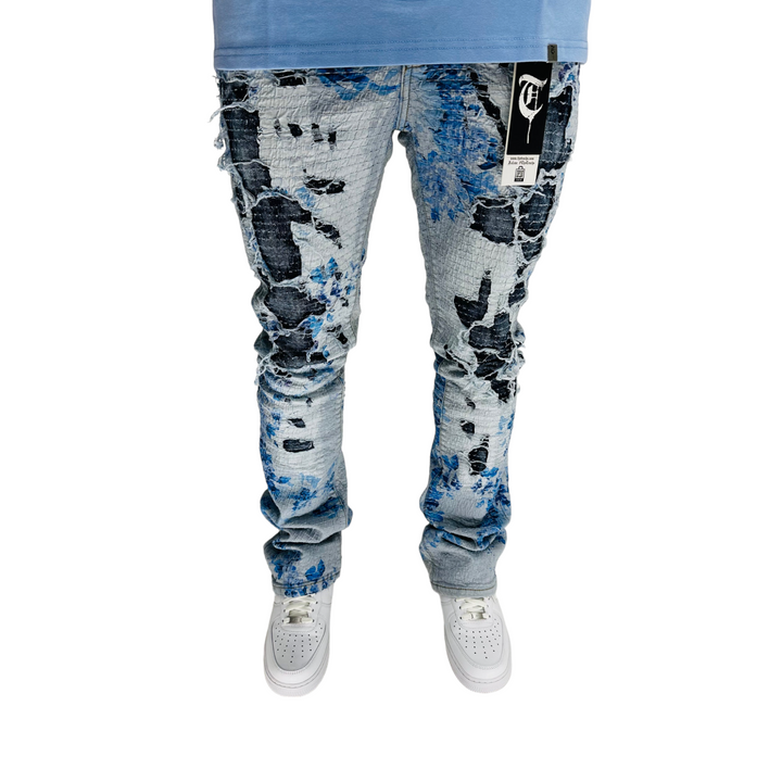 TRNCHS "Floridians" Stacked Jeans Blue