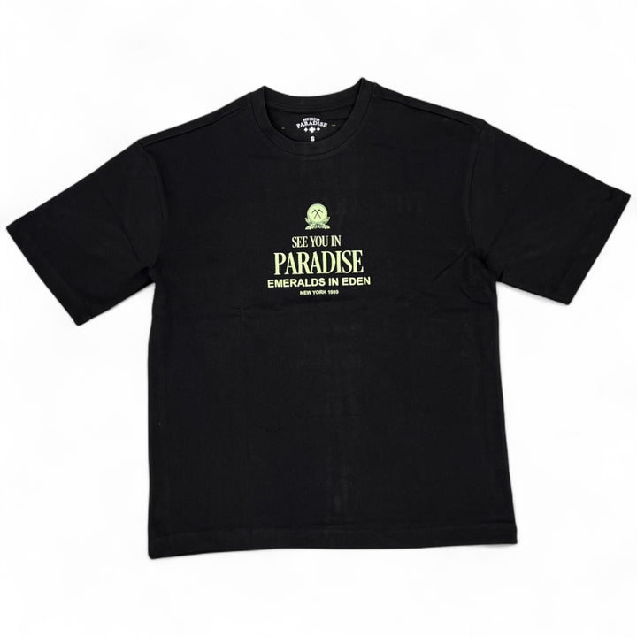 See You In Paradise Crop Tee  Black